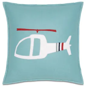 Helicopter Ride Throw Felt Pillow Cover 18x18