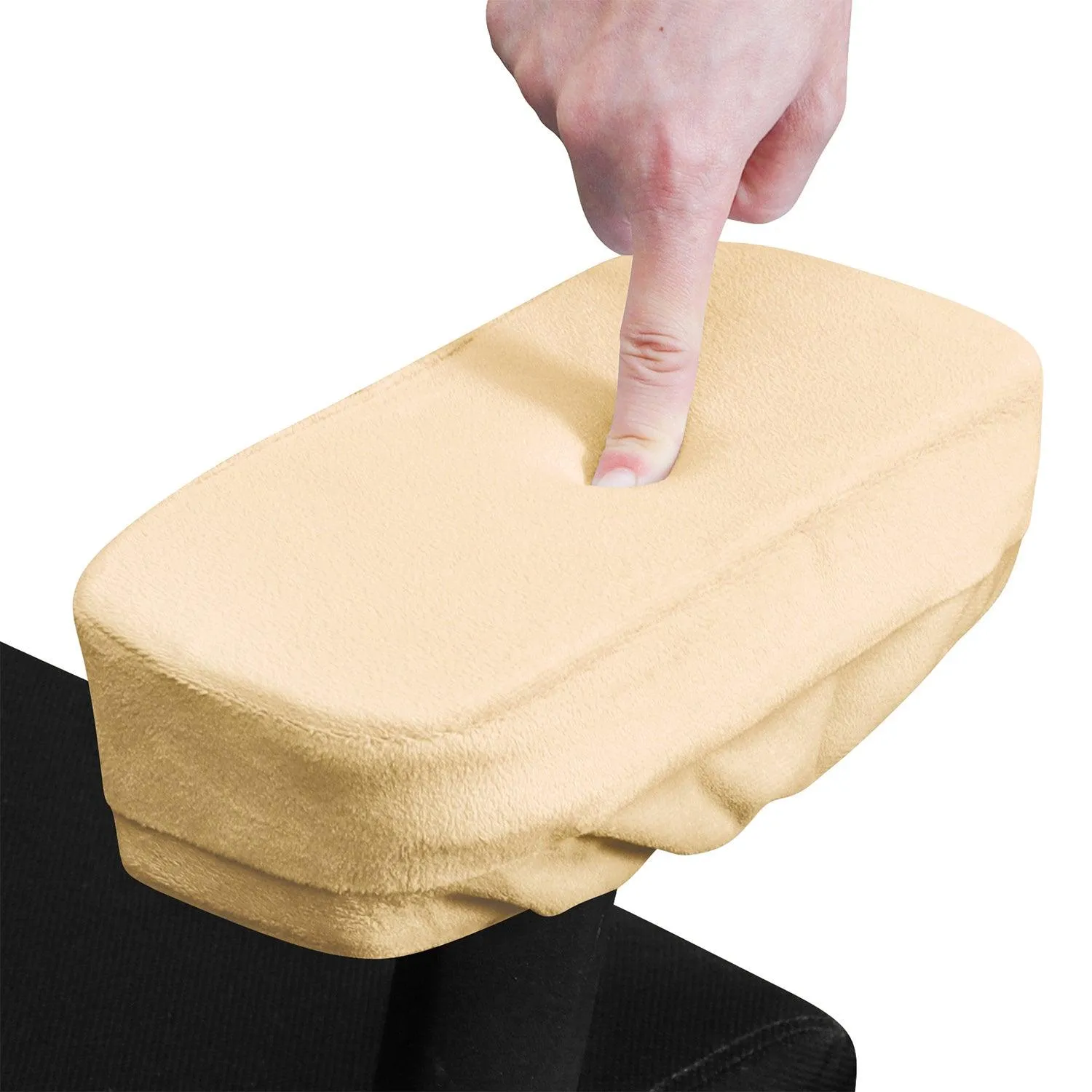 HOKIPO Chair Arm Rest Cushion Pad for Office Chair Comfy Armrest Covers, Beige