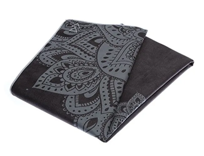 Hot Yoga Towel Best Yoga Towel for sweaty hands Sweat Towel Sports Workout Fitness – Mandala Black