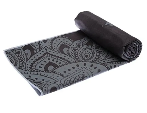 Hot Yoga Towel Best Yoga Towel for sweaty hands Sweat Towel Sports Workout Fitness – Mandala Black