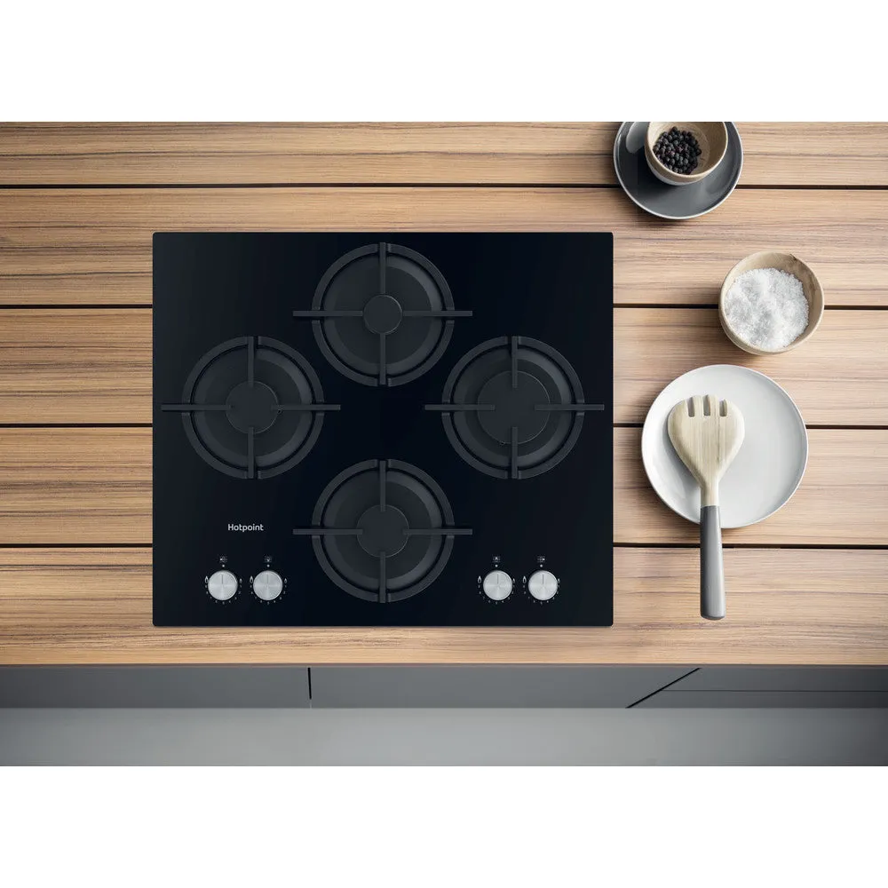 Hotpoint HGS61SBK 60C Gas Hobs Black