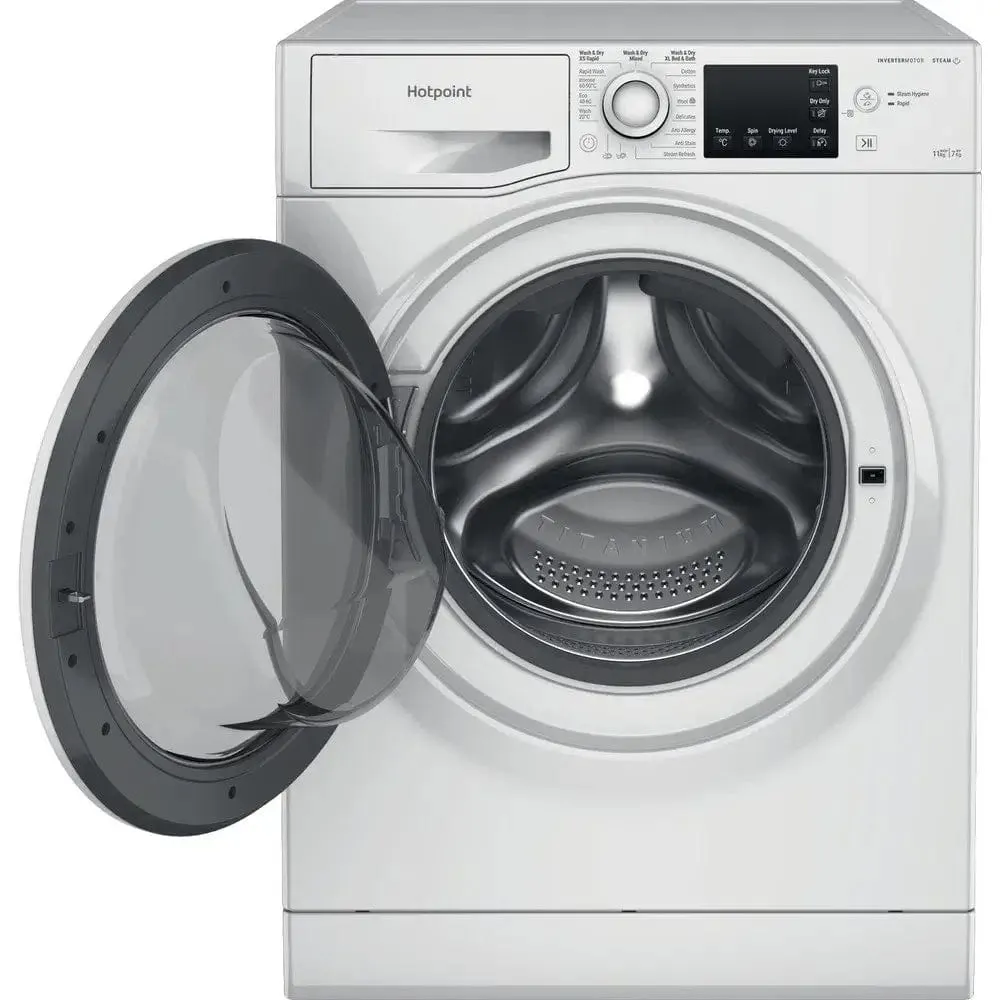 Hotpoint NDB11724WUK 11 7Kg Washer Dryer with 1600 Rpm, 59.5cm Wide - White