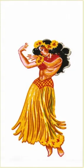 Hula Girl Flour Towel - 17''x24''