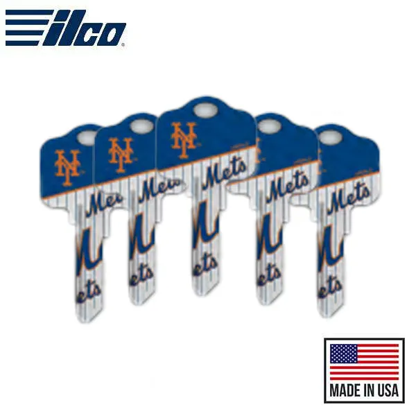 Ilco - MLB TeamKeys - Key Blank - New York Mets - SC1 (5 Pack)