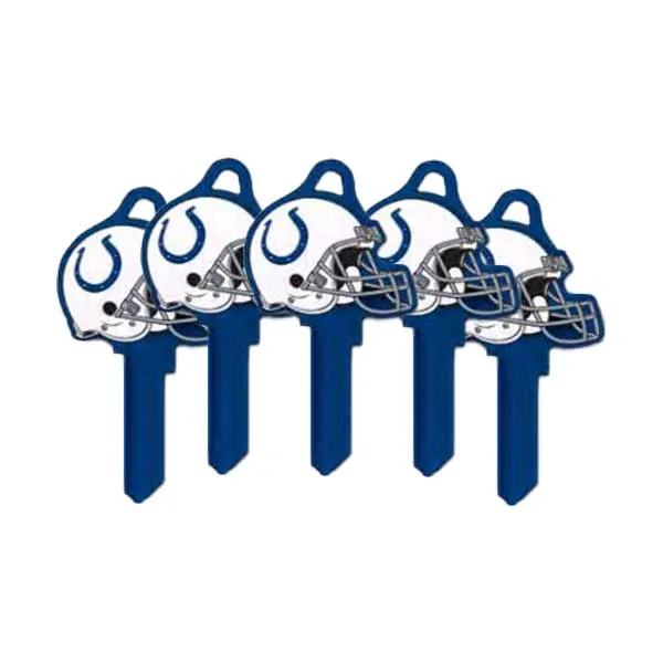 Ilco - NFL TeamKeys - Helmet Edition - Key Blank - Indianapolis Colts - KW1 (5 Pack)