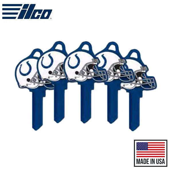 Ilco - NFL TeamKeys - Helmet Edition - Key Blank - Indianapolis Colts - KW1 (5 Pack)