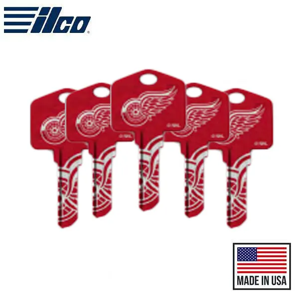 Ilco - NHL TeamKeys - Key Blank - Detroit Red Wings - KW1 (5 Pack)