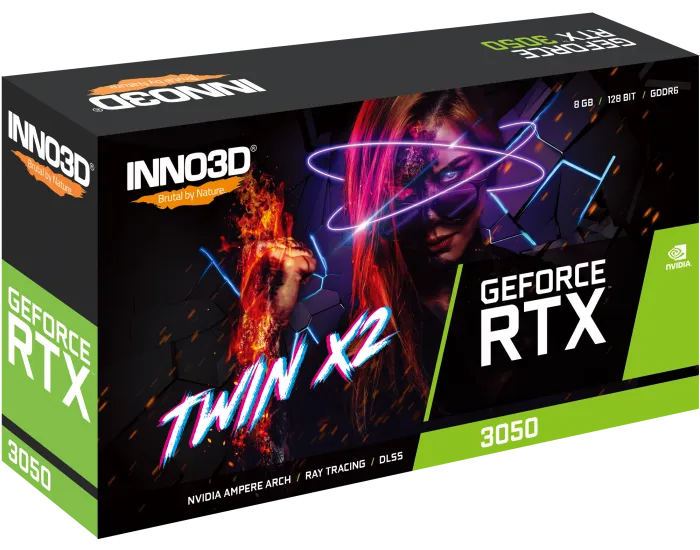 INNO3D GRAPHIC CARD RTX 3050 TWIN X2 8GB DDR6