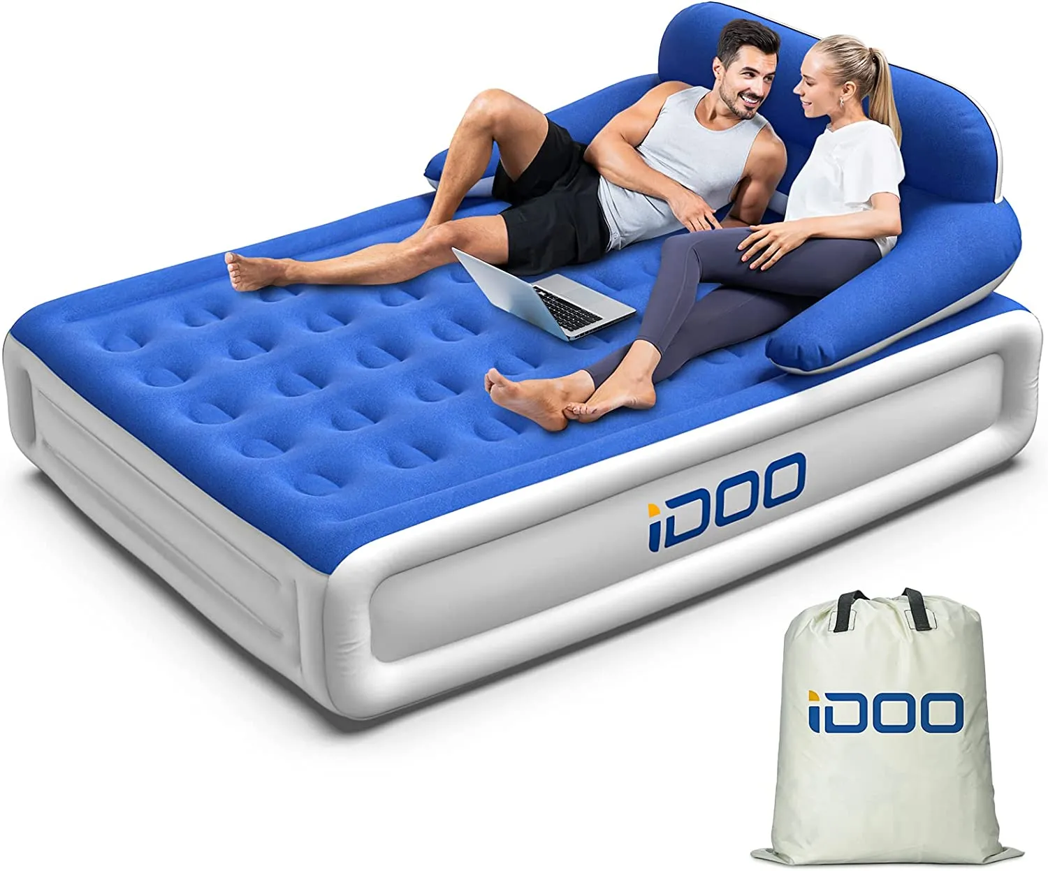 ITEM# 0164   Air Mattress Airbed with Built-in Pump, Blow Up Mattress Fast Inflatable Deflatable, Easy to Store (Watch Video)