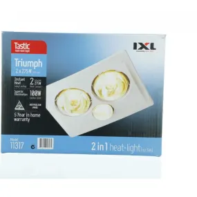 IXL TRIUMPH 2 In 1 Bathroom 2 IN 1-NO EXHAUST FAN-With 2 Heat & 1 Light-***NO EXHAUST FAN***