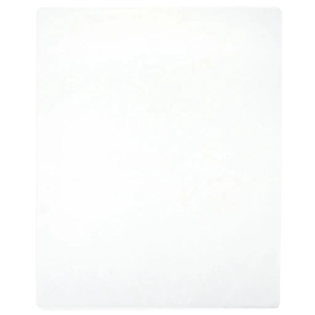 Jersey Fitted Sheet White 160x200 cm Cotton