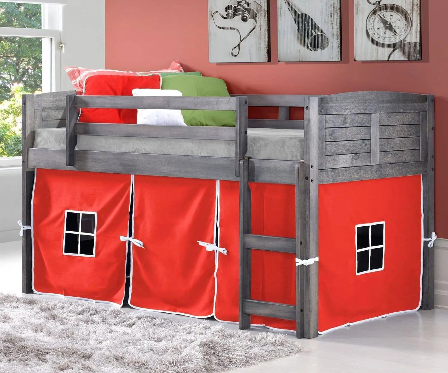 Jordan Gray Loft with Red Tent