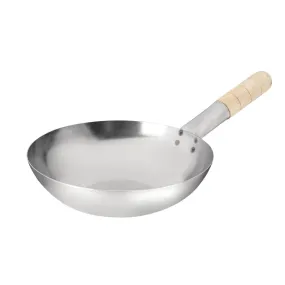 K295 Vogue Mild Steel Wok Flat Base 254mm