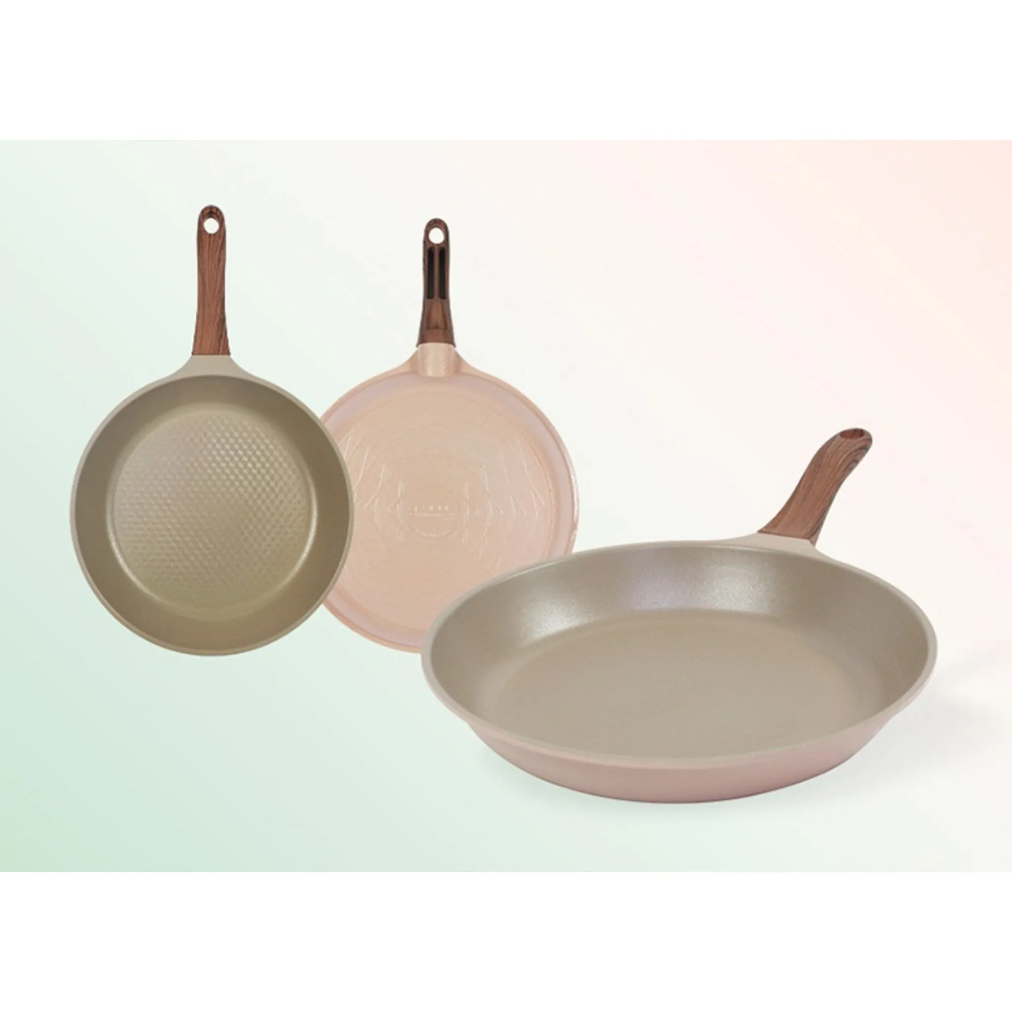 Kitchen Art Bon Wood Pastel Pink Diamond Frying Pan, 28cm, 1 Piece - General Frying Pan - 🏆 #61 - Kitchen Essentials - Best of December