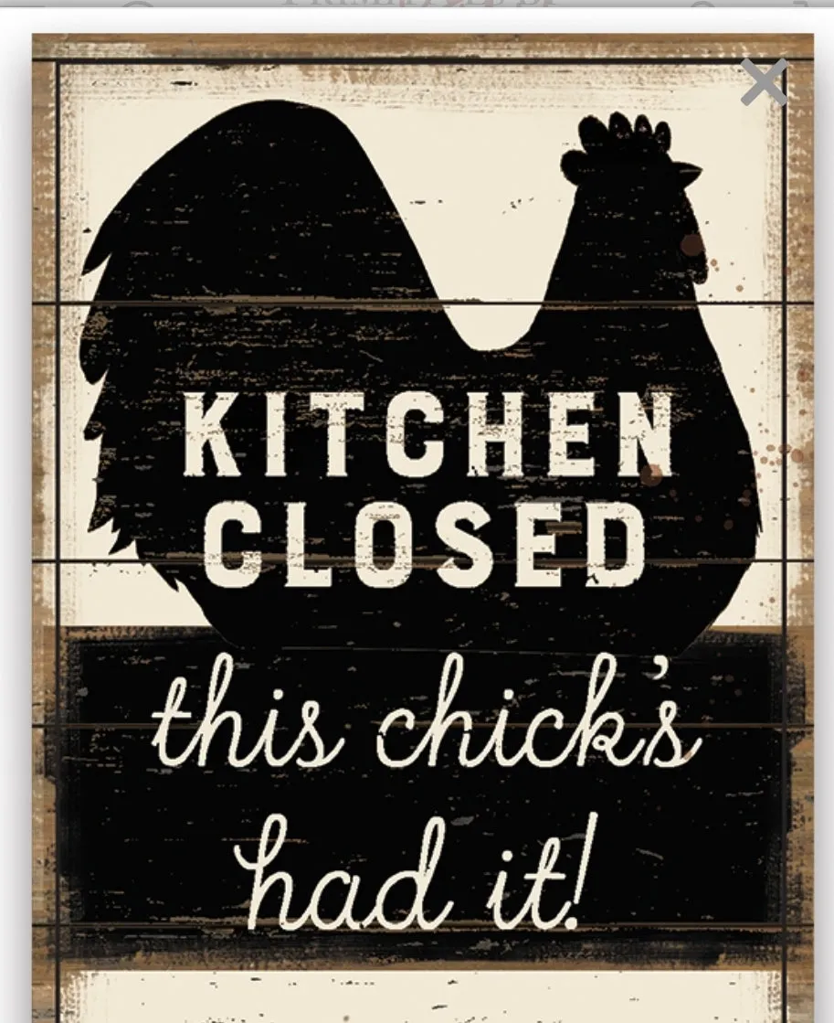 Kitchen Closed Farm Chicken Grocery List Magnetic Notepad