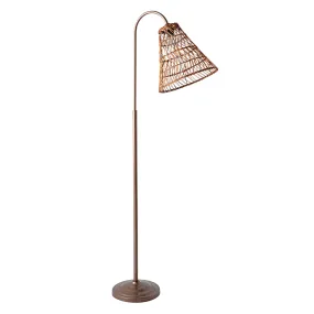 Lareina Rattan Woven Bell Shade Floor Lamp 150x40cm