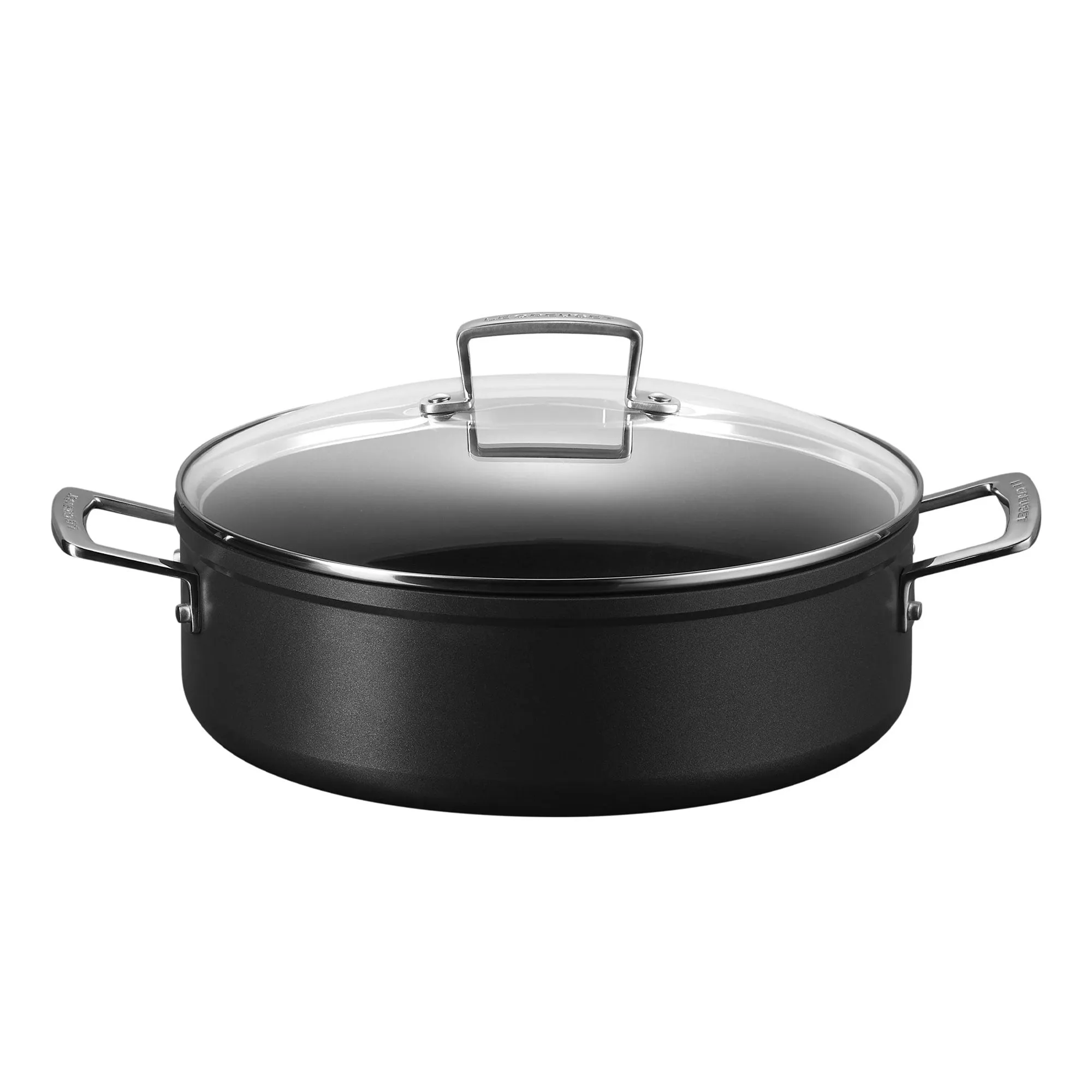 LE CREUSET Sauté in Alluminio Antiaderente 28cm con Coperchio in Vetro