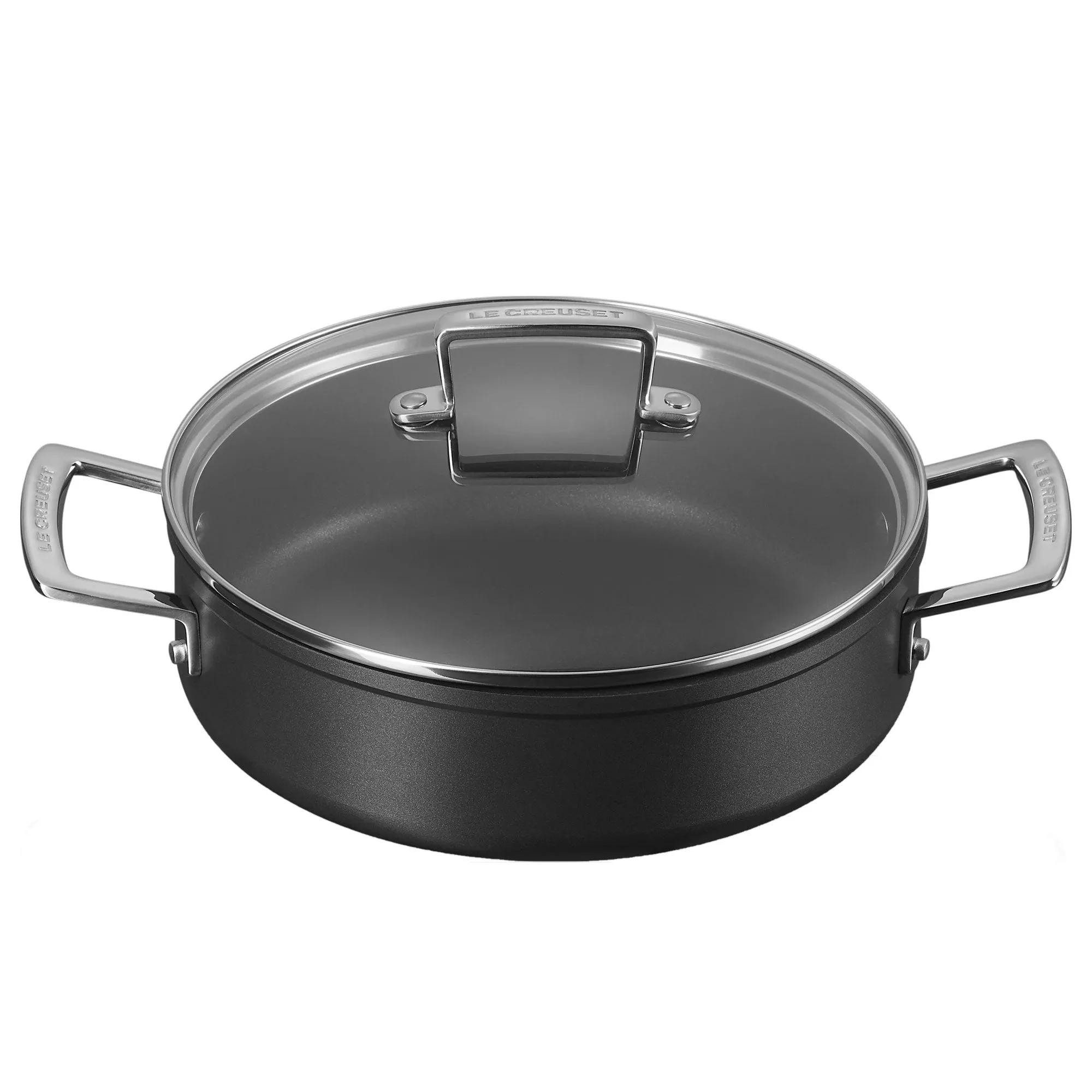 LE CREUSET Sauté in Alluminio Antiaderente 28cm con Coperchio in Vetro