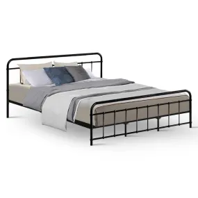 Leo Metal King Bed Frame Black