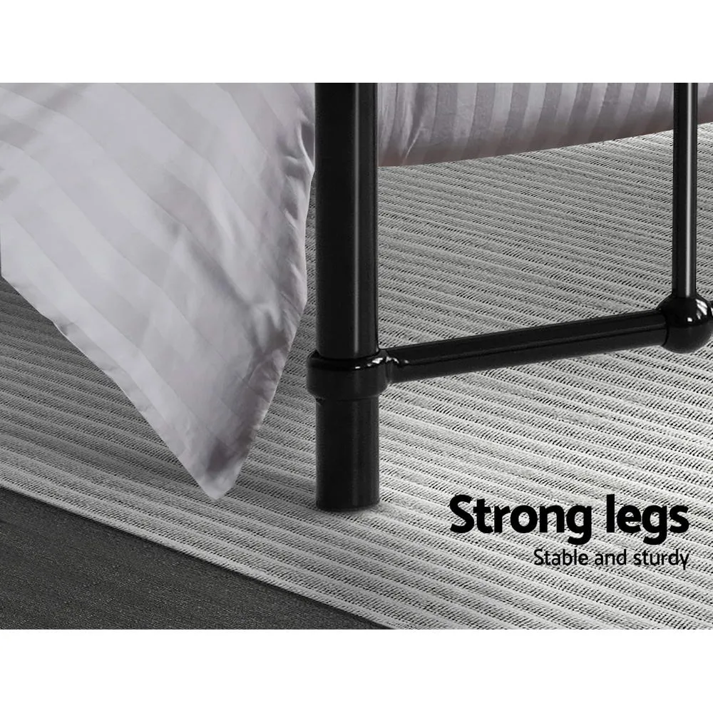 Leo Metal King Bed Frame Black