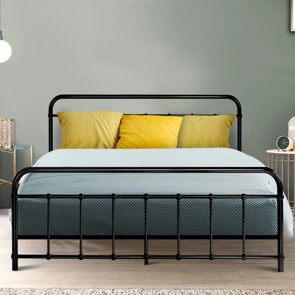 Leo Metal King Bed Frame Black