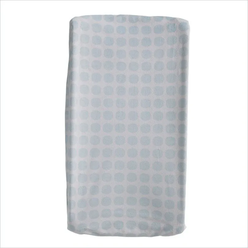 Living Textiles Change Pad Cover in Blue Mod Dot