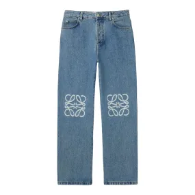 Loewe Anagram Logo Jeans Blue