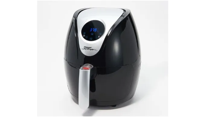 Lowest Price Ever: Power XL 2.4-qt Digital 1200W Air Fryer with Recipes and Divider (RENEWED)