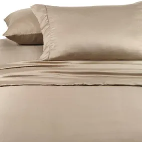 Luxury 600 Thread Count 100% Egyptian Cotton King Sheet Set In Taupe