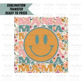 Mama Retro Pastel   Ready to Press Sublimation Transfer