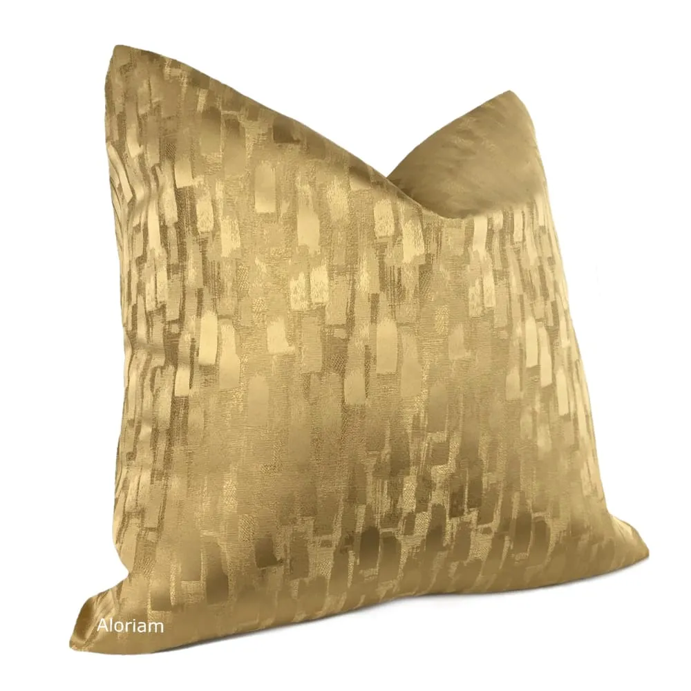 Marquis Gold Tonal Brushstroke Pillow Cover