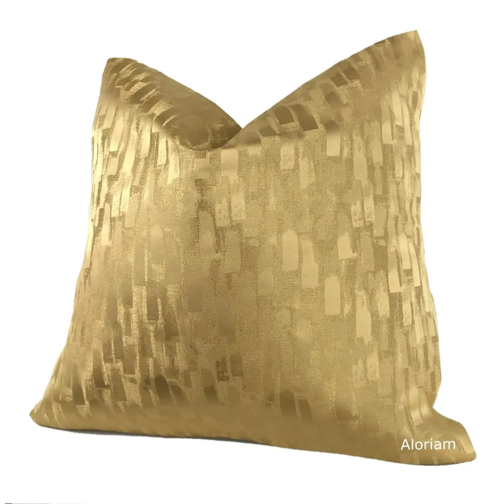 Marquis Gold Tonal Brushstroke Pillow Cover