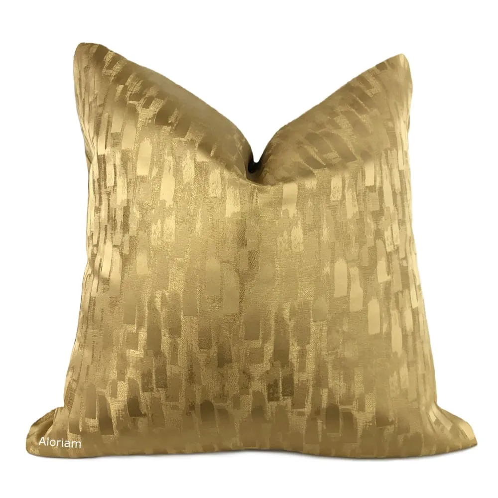 Marquis Gold Tonal Brushstroke Pillow Cover