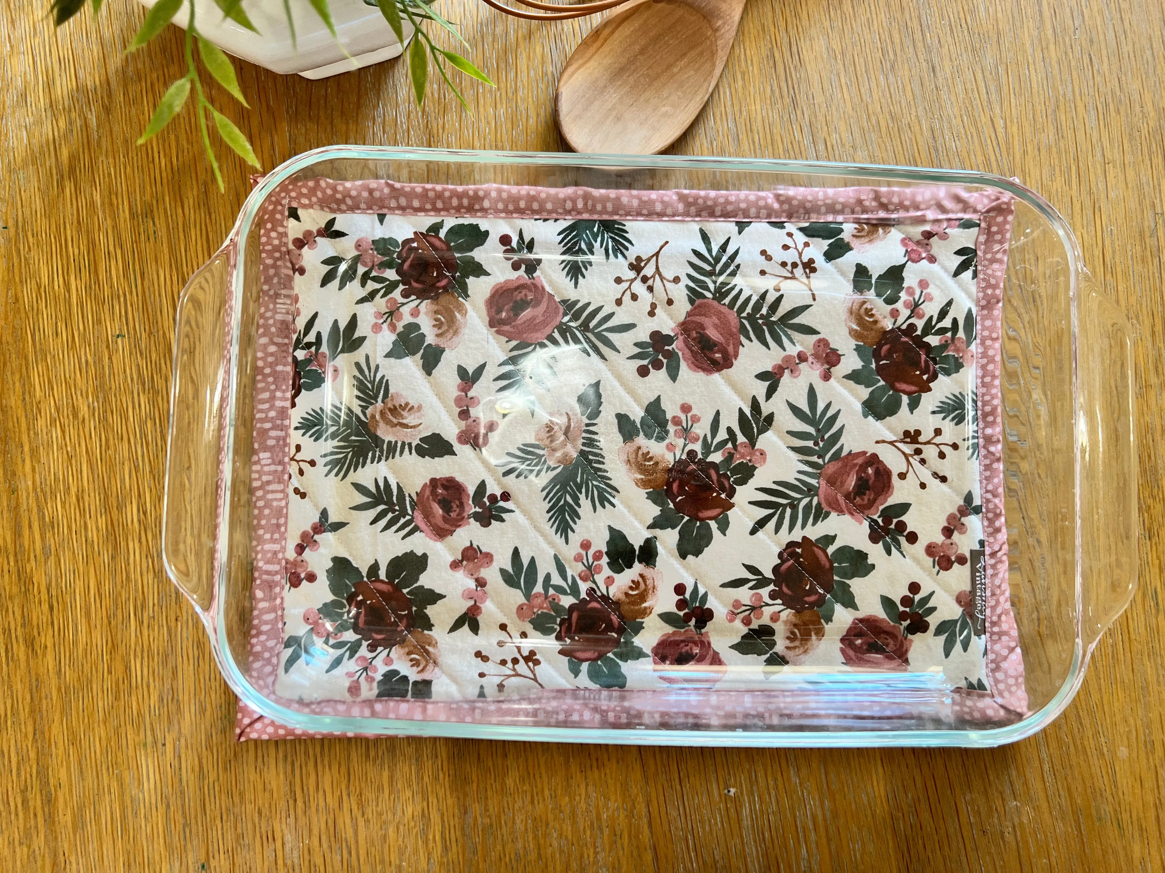 Mauve Florals Hot Pad