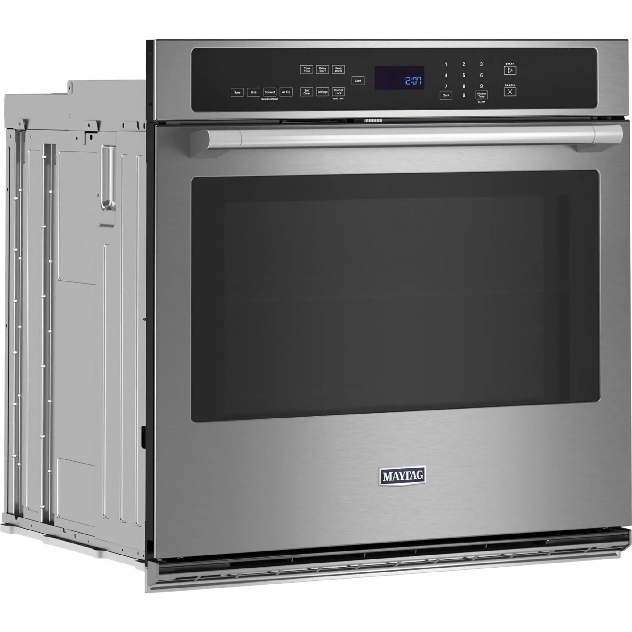 Maytag 27" Single Wall Oven with Air Fry and Basket - 4.3 cu. ft. (MOES6027LZ)