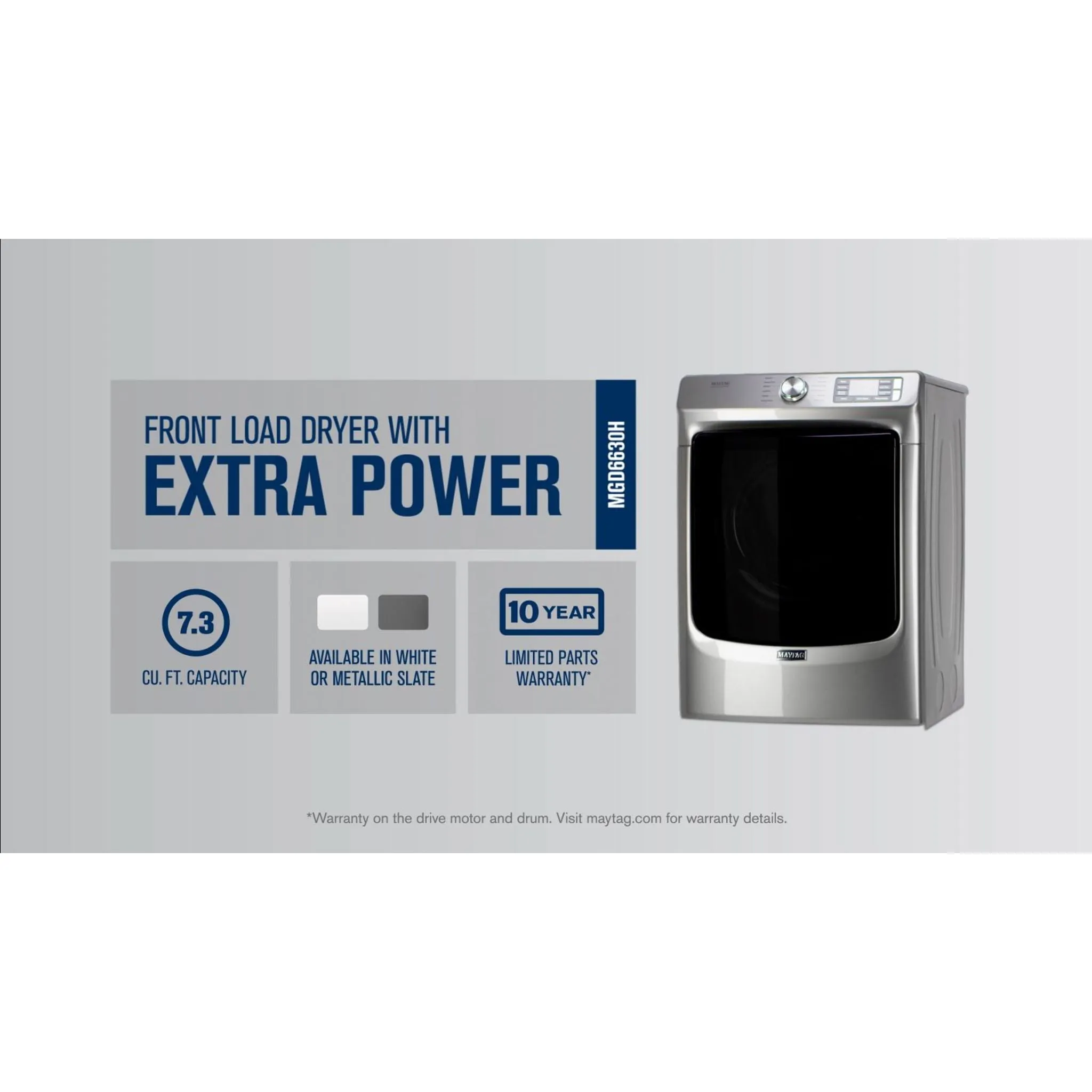 Maytag Dryer (MGD6630HW) - White