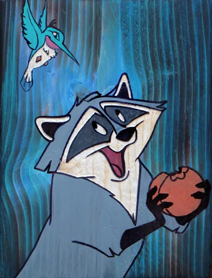 Meeko & Flit Wood Artwork