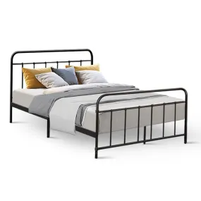 Metal Double Bed Frame Black