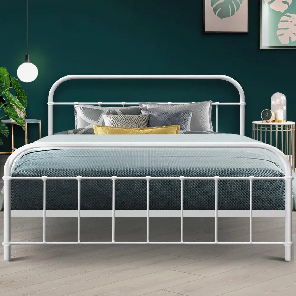 Metal Queen Bed Frame White