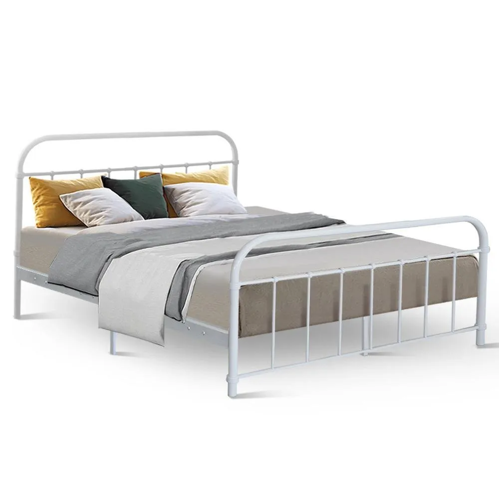 Metal Queen Bed Frame White