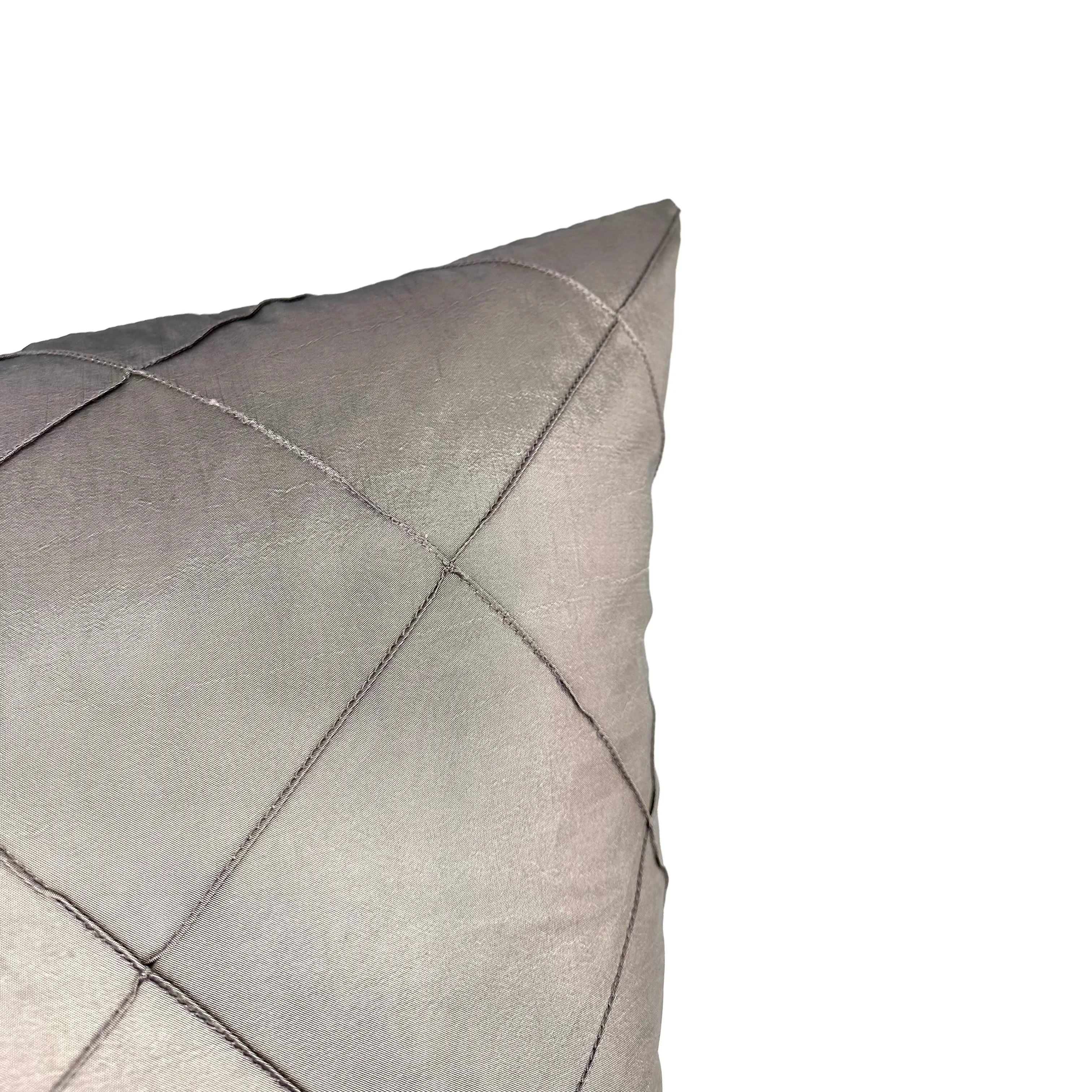 Metallic Luxe Faux Silk Throw Pillow Cover 22x22