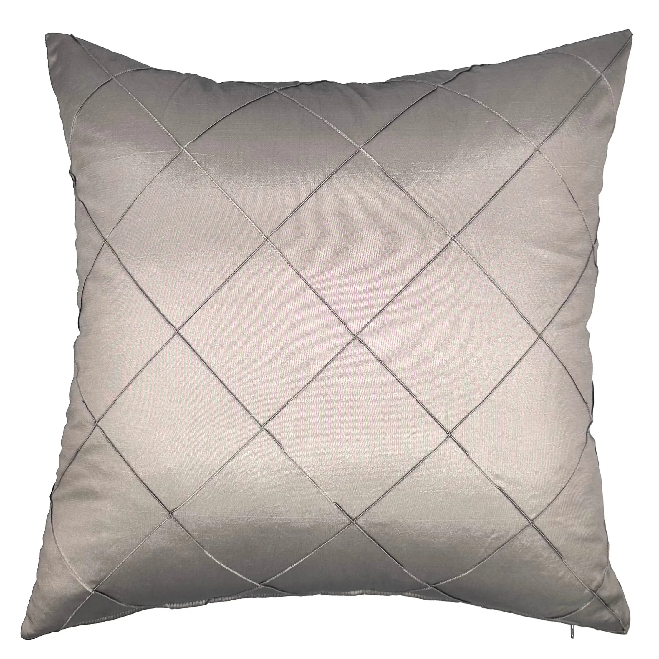 Metallic Luxe Faux Silk Throw Pillow Cover 22x22