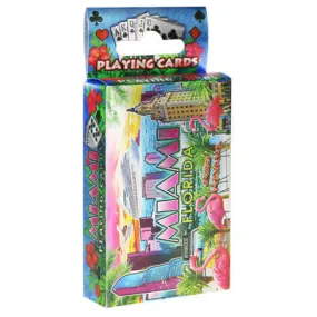 Miami Florida Skyline Souvenir Collectible Playing Cards -Great Gift For Florida Fans