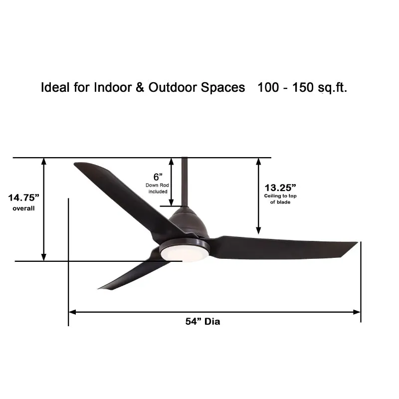 Minka Aire F753L Java 54" Indoor/Outdoor Ceiling Fan with LED Light