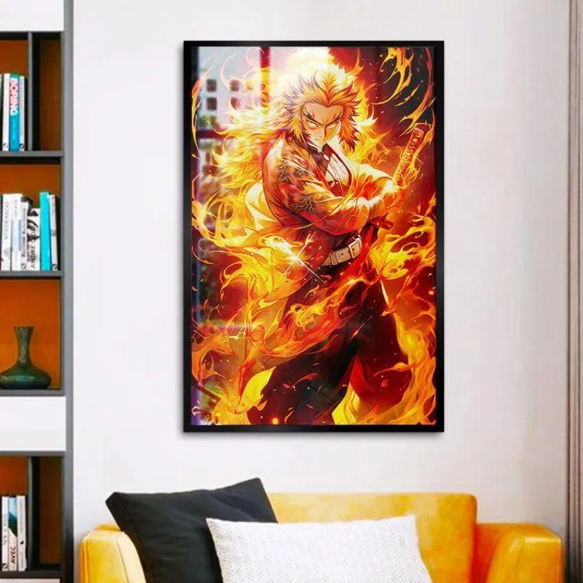 Modern Demon Slayer Characters Canvas Wall Painting