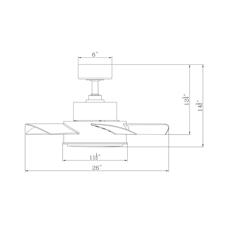 Modern Forms FR-W1802-26L Vox 26" Outdoor Ceiling Fan with LED Light Kit