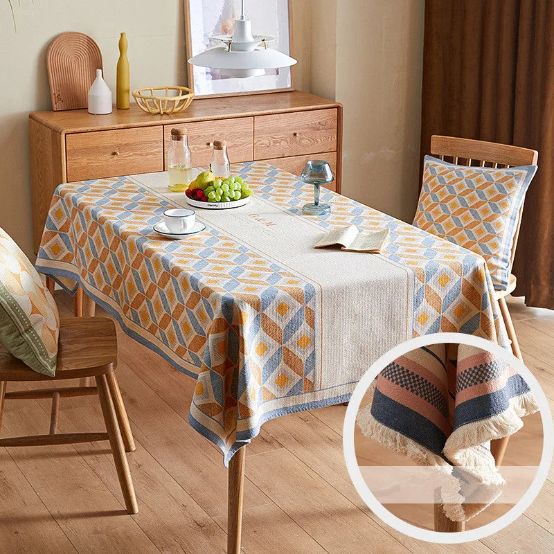 Modern Tablecloth Water Oil Proof with Pillow Cover Set