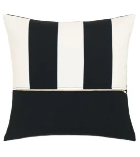 Monochrome Awning Stripe Decorative Outdoor Pillow Cover 24x24