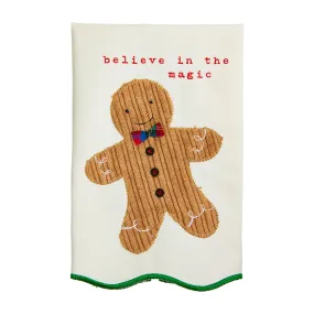 Mud Pie The Gingerbread Man Light-Up Towel