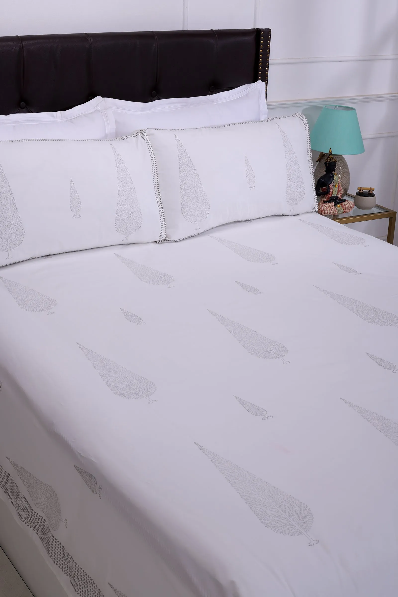 Neomi Cypruss Grey Cotton Percale Bedsheet